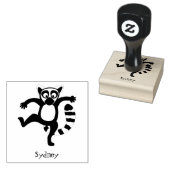 Cute ring tail lemur dansend cartoon illustratie rubberstempel (Gestempeld)