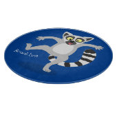 Cute ring tail lemur dansend cartoon illustratie snijplank (Hoek)