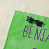 Cute ring tail lemur dansend cartoon illustratie strandlaken (In situ)