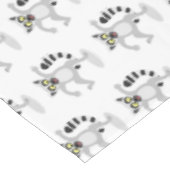 Cute ring tail lemur dansend cartoon illustratie tafelkleed (Gekanteld)
