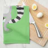 Cute ring tail lemur dansend cartoon illustratie theedoek (Quarter Fold)