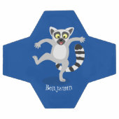 Cute ring tail lemur dansend cartoon illustratie voetbal (Enkel)