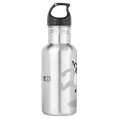 Cute ring tail lemur dansend cartoon illustratie waterfles  (Voorkant)