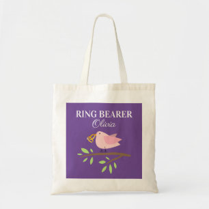 Cute ringdrager vogel trouw tote tas voor meisje