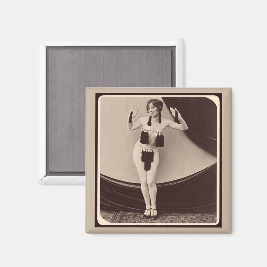 Cute risqué 1920 Flapper Girl Magneet (Voorkant / Achterkant)
