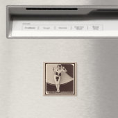 Cute risqué 1920 Flapper Girl Magneet (Insitu (Vaatwasser))