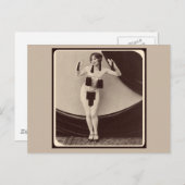 Cute risqué 1920's Flapper Girl  Briefkaart (Voorkant / Achterkant)