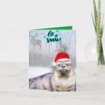 Cute River Otter-kerstwenskaart Feestdagen Kaart<br><div class="desc">Verbluffend hoe snel een dier kan transformeren van een eenvoudige foto naar een iconisch kerstsymbool.  Deze schattige rivier Otter die ik fotografeerde deed dat. Vrolijk kerstfeest is nog nooit gekookt.</div>