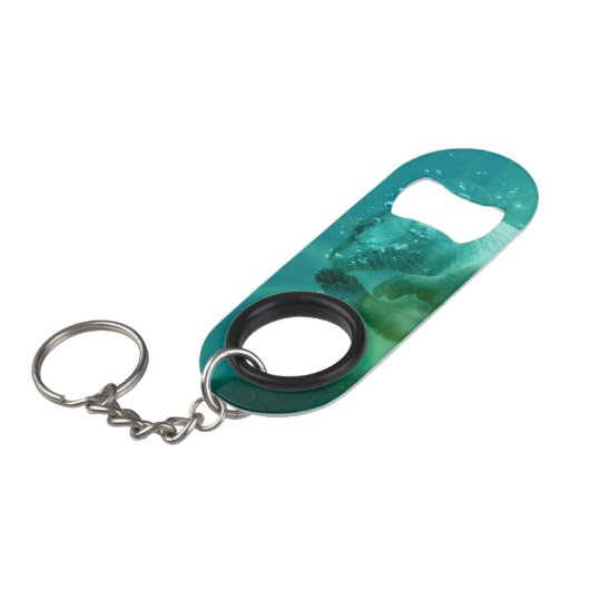 Cute River Otter Sleutelhanger Flessenopener (Voorkant Gekanteld)