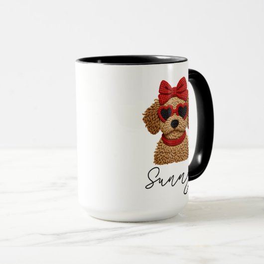 Cute RN Crochet Dog Valentine’s Day Mok (Voorkant rechts)