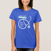 Cute RN verpleegkundige bij shirt met stethoscoop (Voorkant)