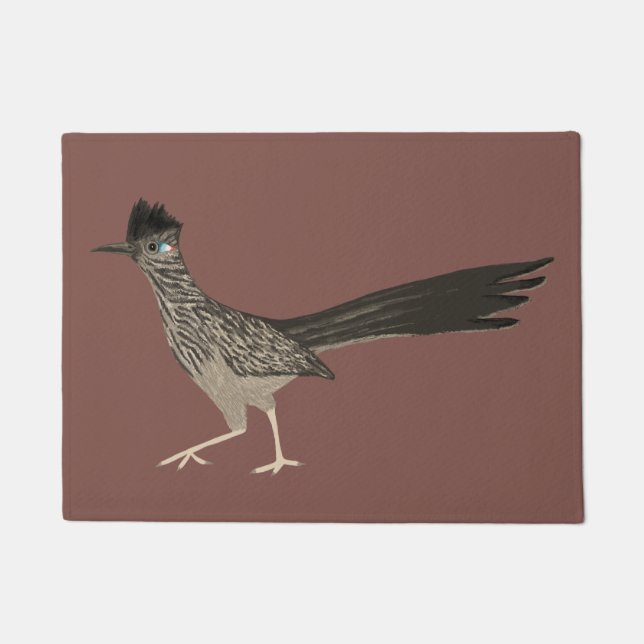 Cute Roadrunner Art over roest Deurmat (Voorkant)