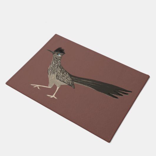 Cute Roadrunner Art over roest Deurmat (Schuin)