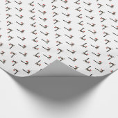 Cute Roadrunner Santa Claus Cadeaupapier (Hoek)