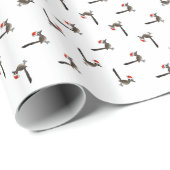 Cute Roadrunner Santa Claus Cadeaupapier (Rol Hoek)