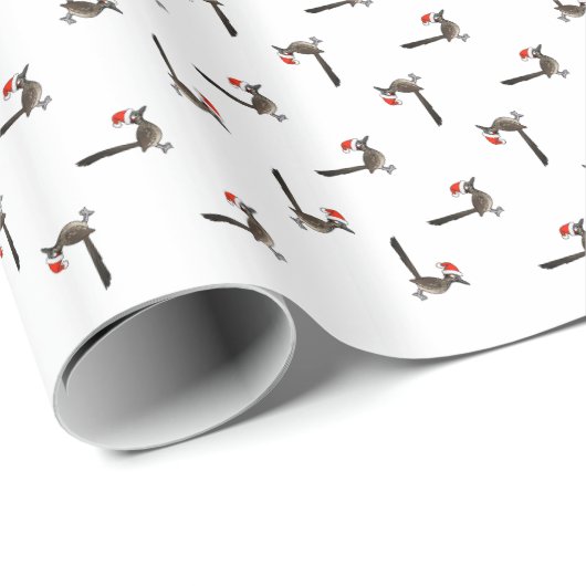 Cute Roadrunner Santa Claus Cadeaupapier (Rol Hoek)