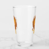 Cute Roaring Cartoon Lion Glas (Links)