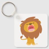 Cute Roaring Cartoon Lion Sleutelhanger (Voorkant)