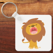 Cute Roaring Cartoon Lion Sleutelhanger (Voorkant)
