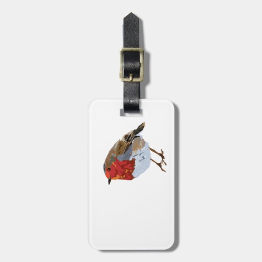 Cute robin bagagelabel (Voorkant verticaal)