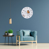 Cute Robin bird in sneeuw Ronde Klok