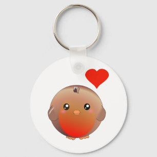 Cute Robin Bird Sleutelhanger