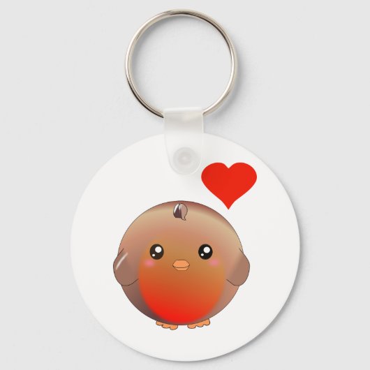 Cute Robin Bird Sleutelhanger (Voorkant)