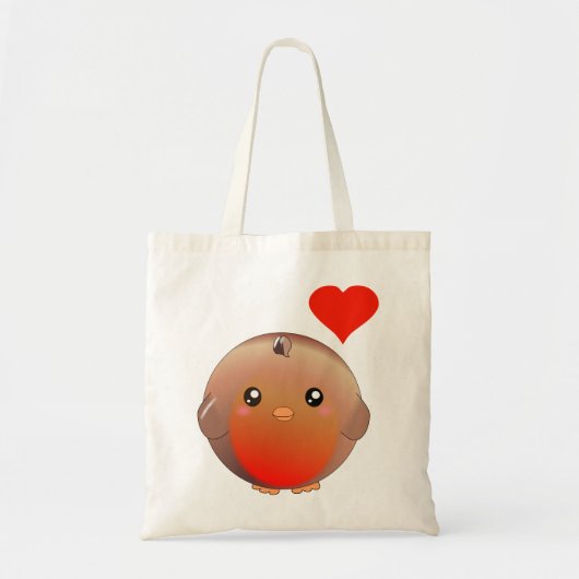 Cute Robin Bird Tote Bag (Voorkant)