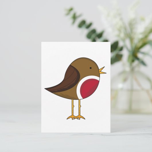 Cute Robin Briefkaart (Staand voorkant)