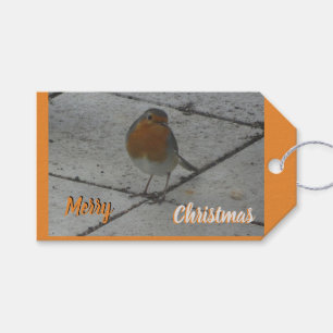 Cute Robin Cust. Label tekstcadeau Cadeaulabel