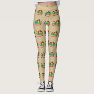 Cute Robin en de vier kleurrijke cadeautjes Leggings