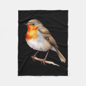 Cute Robin Fleece Deken (Voorkant)
