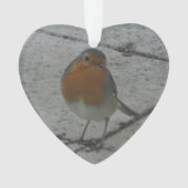 Cute Robin Kerstornament Ornament (voorkant)