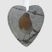 Cute Robin Kerstornament Ornament (voorkant)