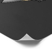 Cute Robin met Shamrock Clover-Cartoon Poster (Hoek)