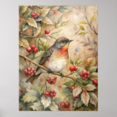 Cute Robin Poster (Voorkant)