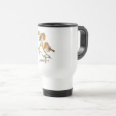 Cute Robin Redborst Birds Personalized Travel Mug Reisbeker (Voorkant rechts)