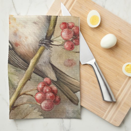 Cute Robin Theedoek (Quarter Fold)