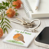 Cute Robin Vogelmagneet Sleutelhanger (Voorkant Rechts)
