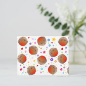 Cute robines en bloesems briefkaart (Staand voorkant)
