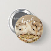 Cute Robo Hamsters Foodie Ronde Button 5,7 Cm (Voorkant /achterkant)