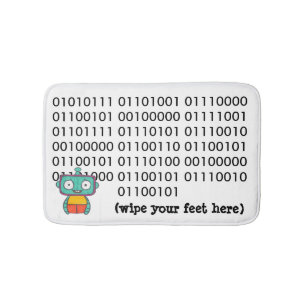 Cute Robot Bath Mat