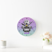 Cute Robot Blue en Paarse klok (Huis)