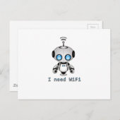 Cute Robot Briefkaart (Voorkant / Achterkant)