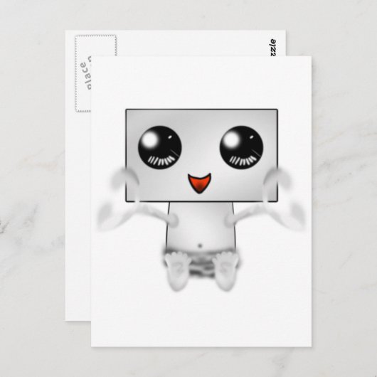Cute Robot Briefkaart (Voorkant / Achterkant)