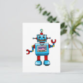 Cute robot briefkaart (Staand voorkant)
