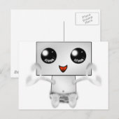 Cute Robot Briefkaart (Voorkant / Achterkant)
