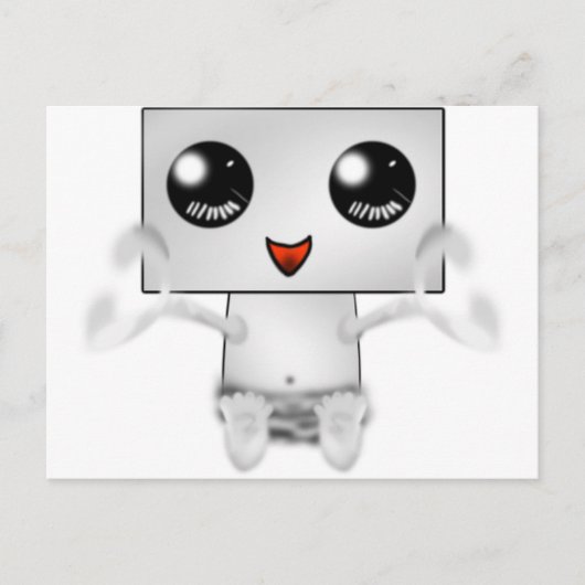 Cute Robot Briefkaart (Voorkant)