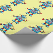 Cute robot cadeaupapier (Hoek)