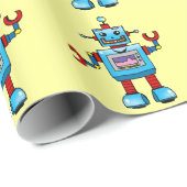 Cute robot cadeaupapier (Rol Hoek)